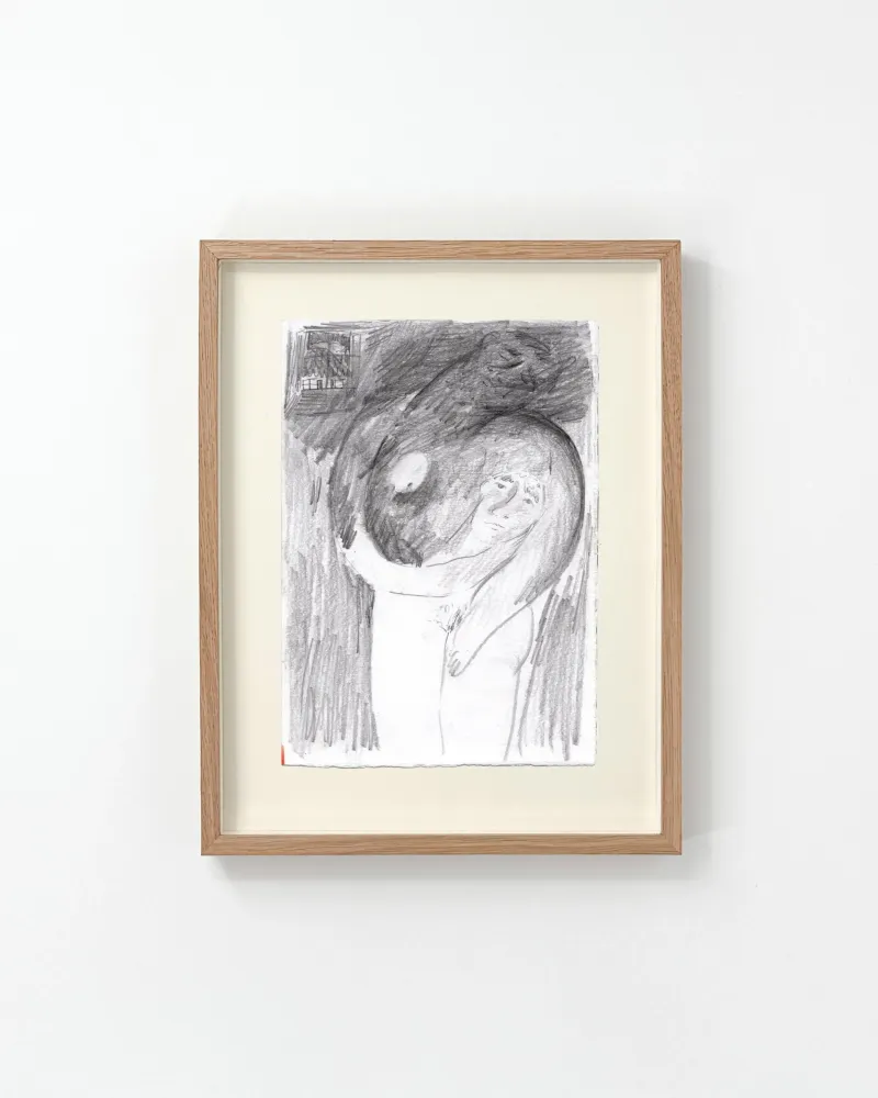 Coline Marotta: Night drawing with roman head, 2025