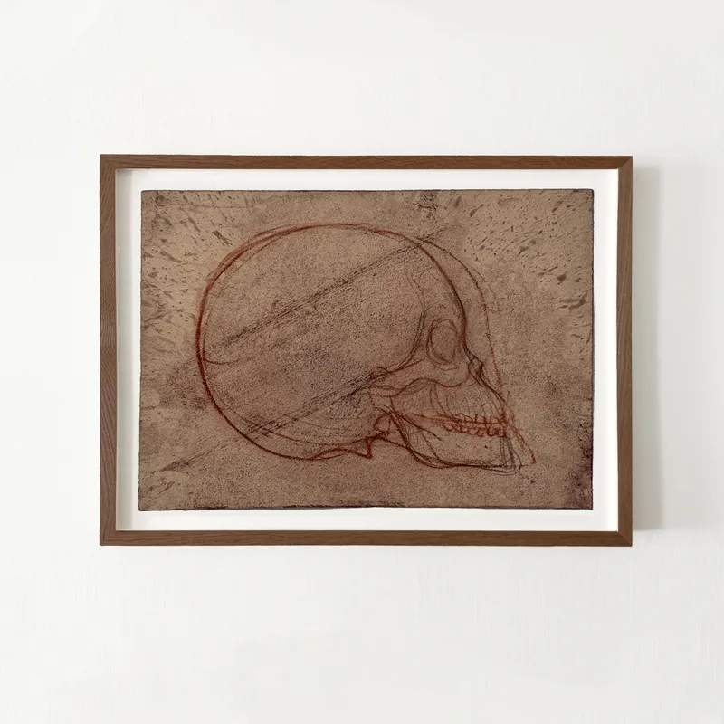 John Olsen: Orange kranie, u.d.