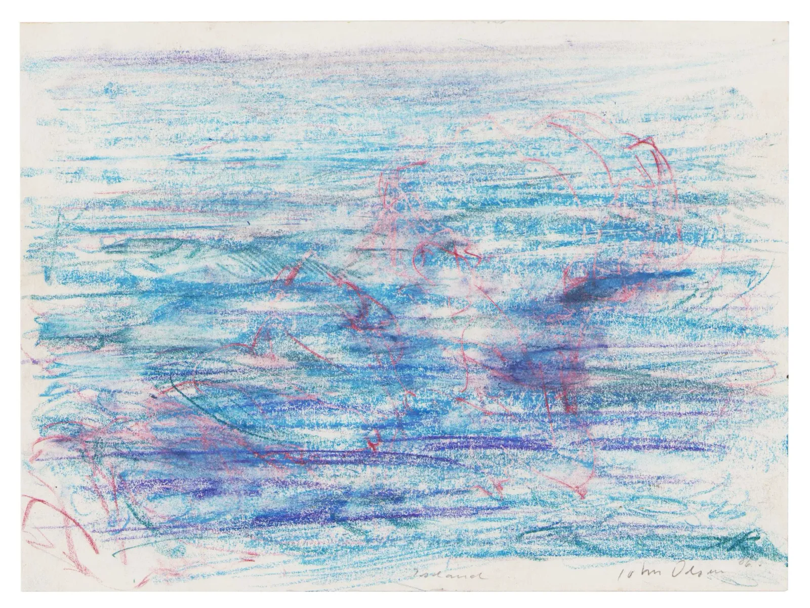 John Olsen: Ræv og havstykke, 1986