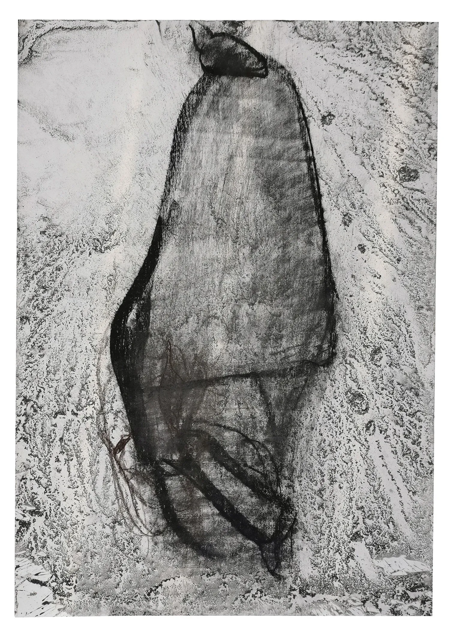 John Olsen: Uden titel (sort komposition)
