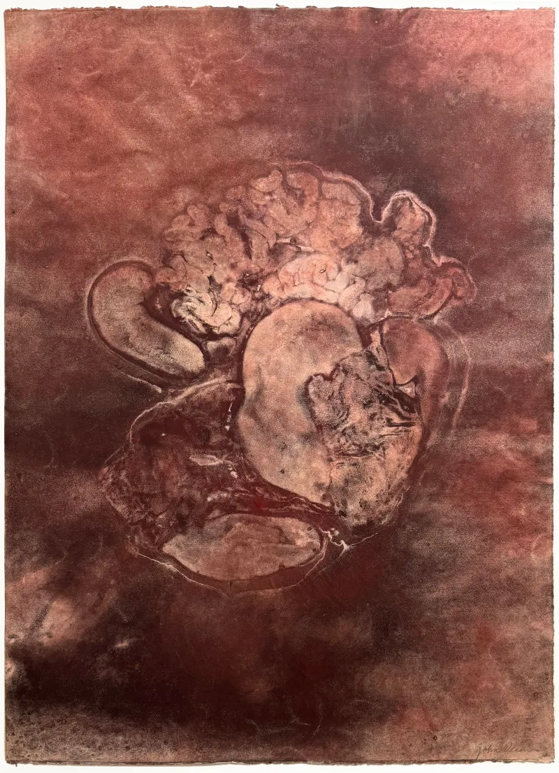 John Olsen: Komposition (rød)