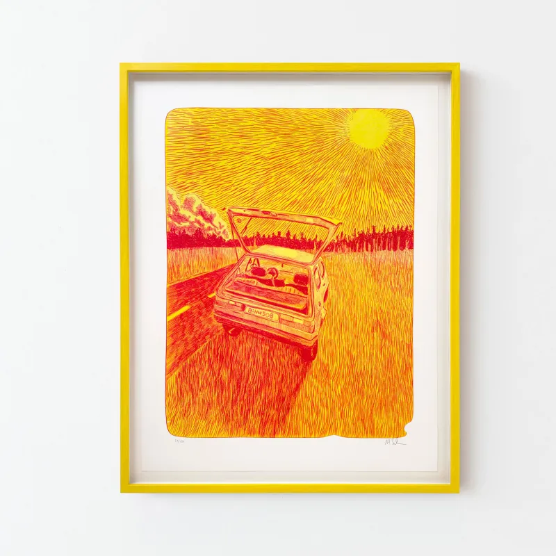 Morten Schelde: Car, 2021 (Inkl. indramning)