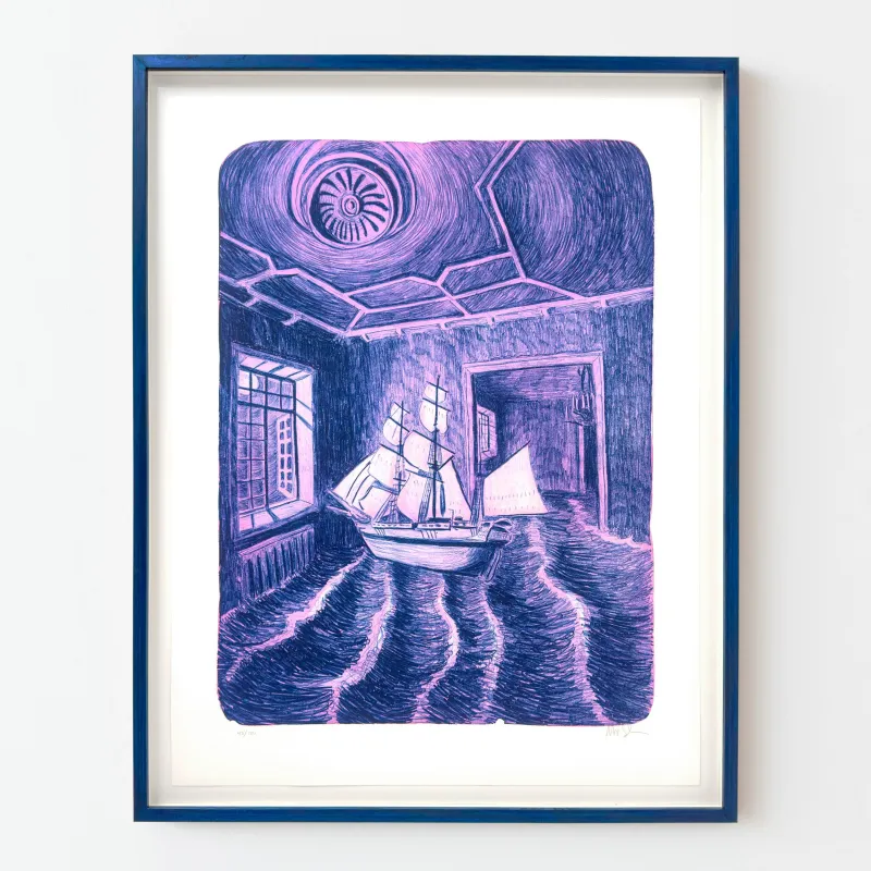 Morten Schelde: Nightship, 2021 (Inkl. indramning)