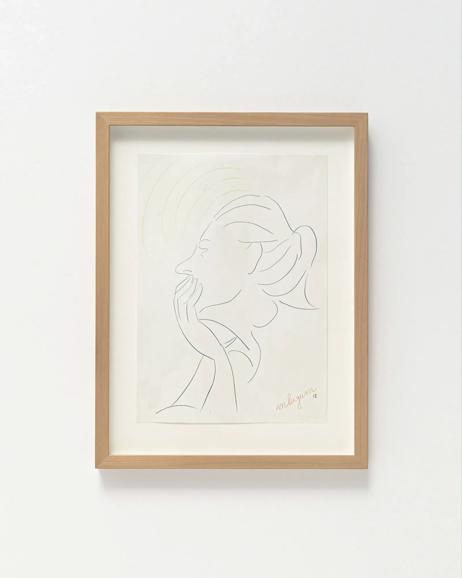 Martin Bigum: Uden titel (Kvinde, der tænker), 2018
