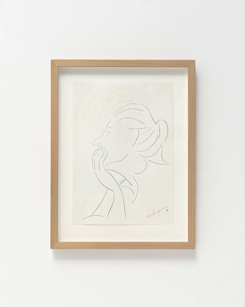 Martin Bigum: Uden titel (Kvinde, der tænker), 2018
