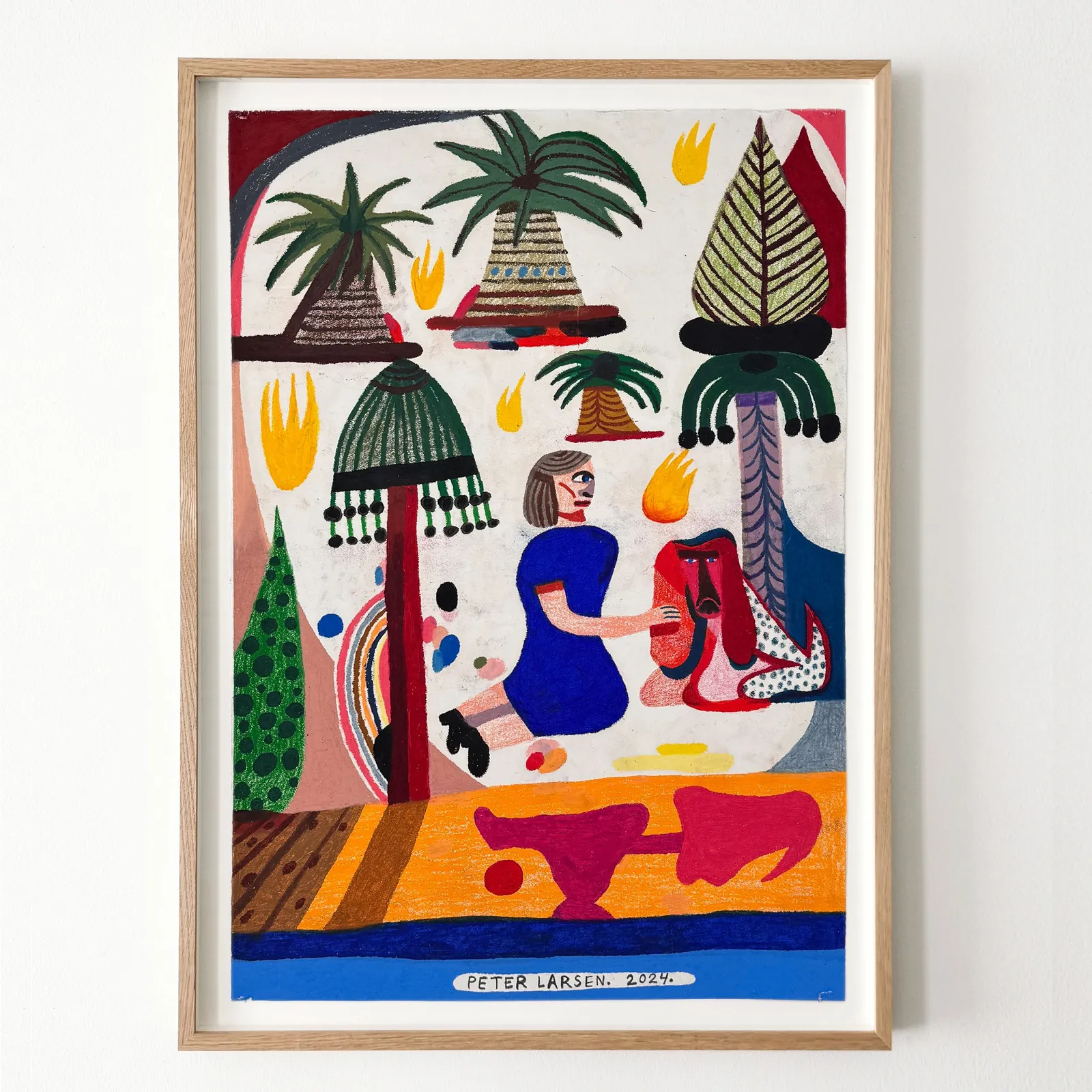 Peter Larsen: Palmtrees (Dog and Woman), 2024