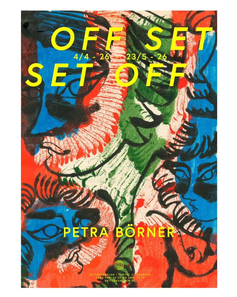 Petra Börner: Off Set – Set Off (exhibition poster)