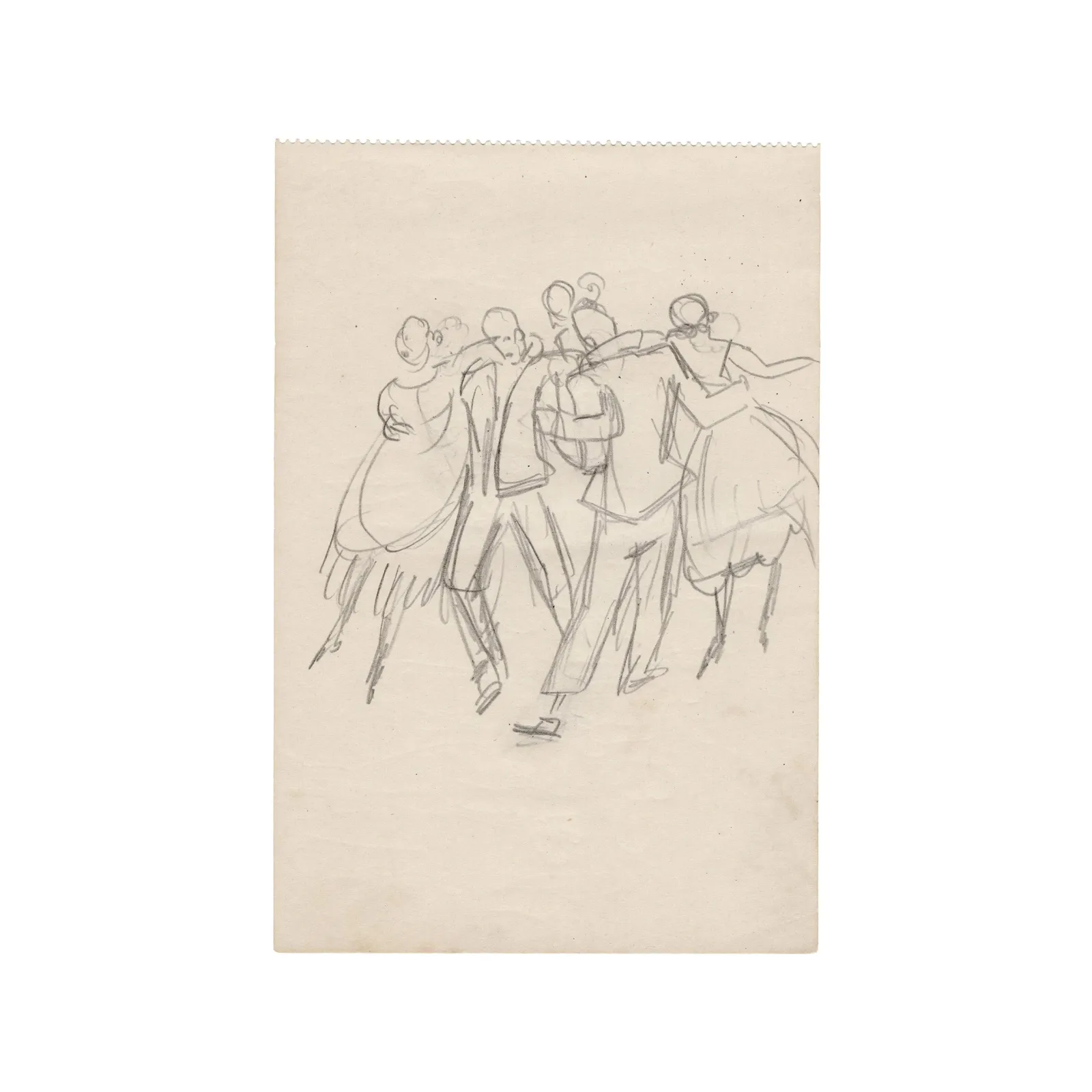 Franciska Clausen: Skitse af dansende (solgt)