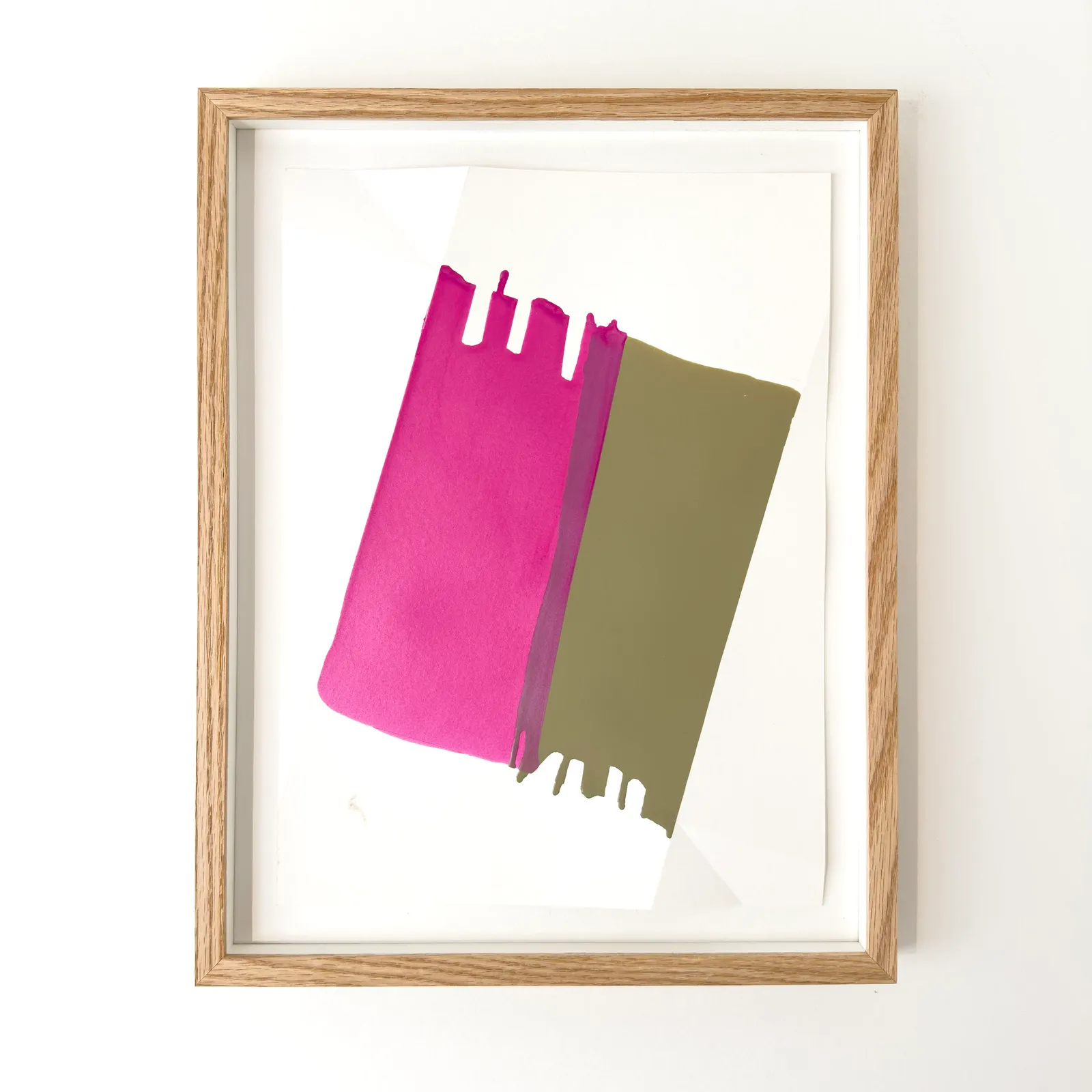 Signe Guttormsen: Uden titel (pink/grøn) 2005