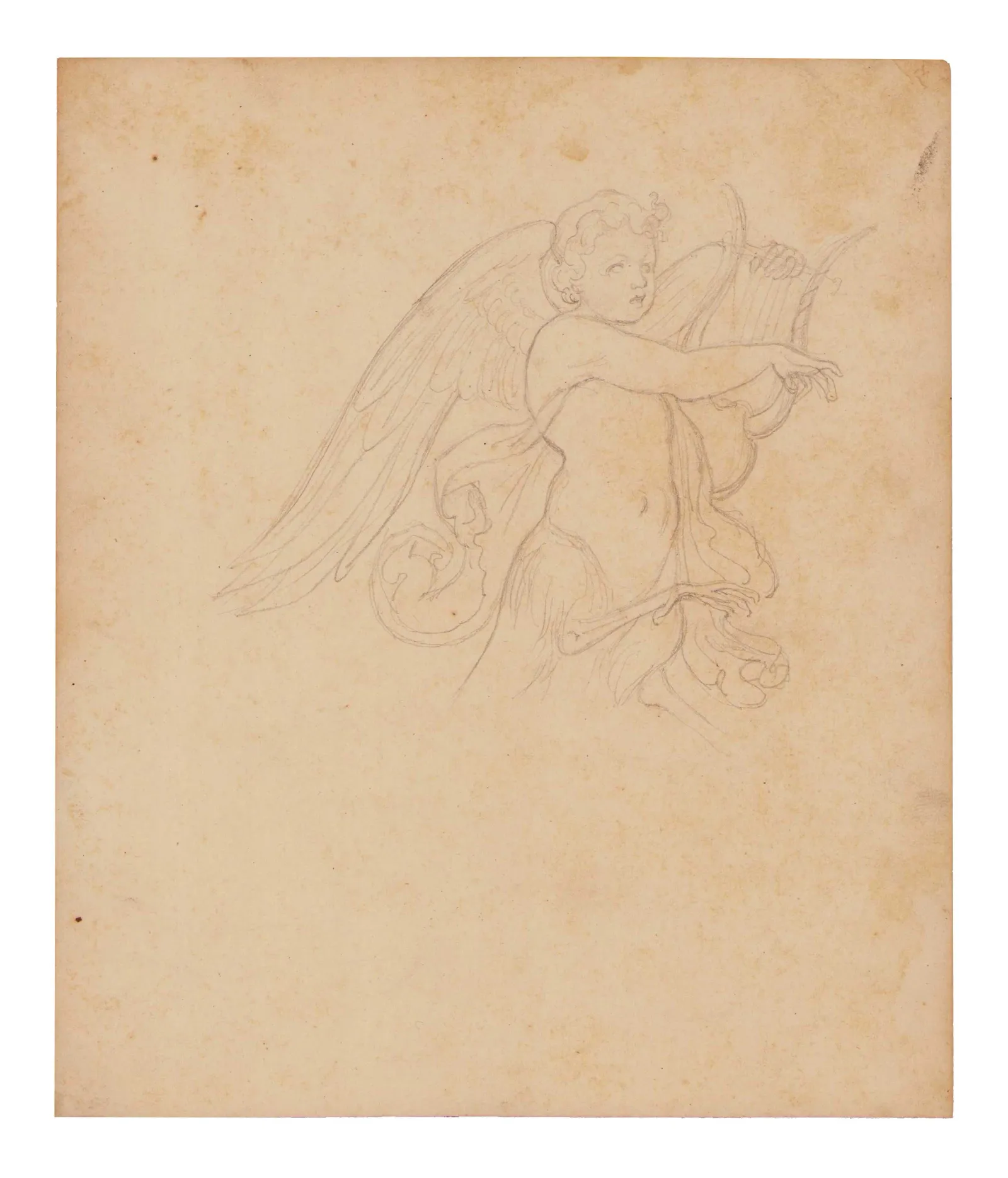 Constantin Hansen: En Harpy med en harpe