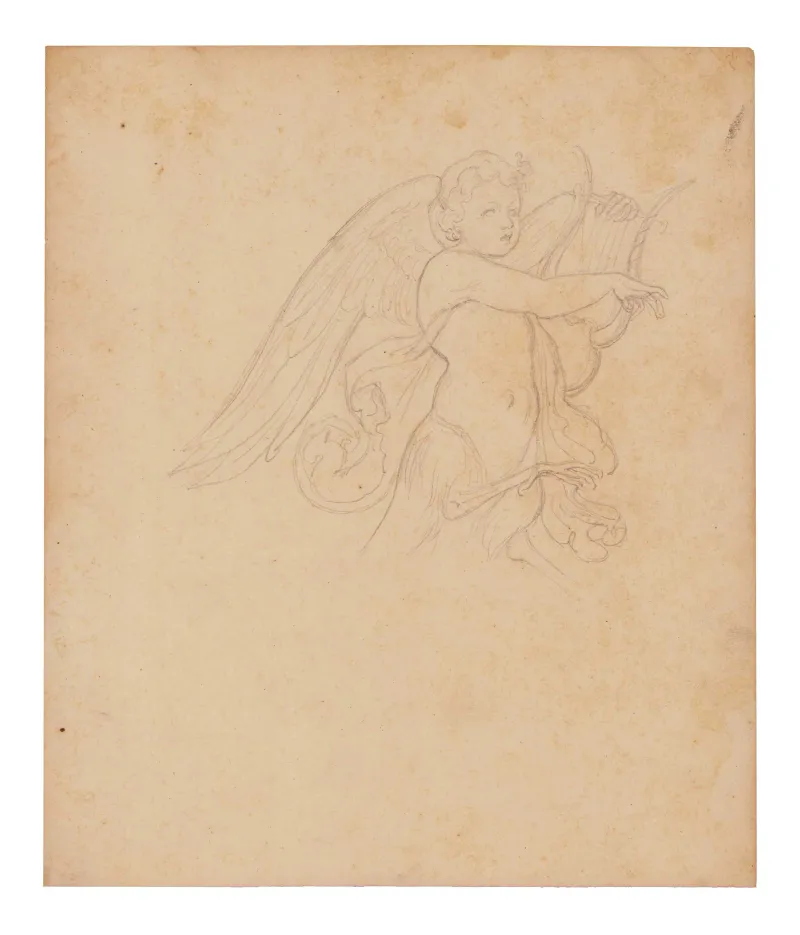 Constantin Hansen: En Harpy med en harpe