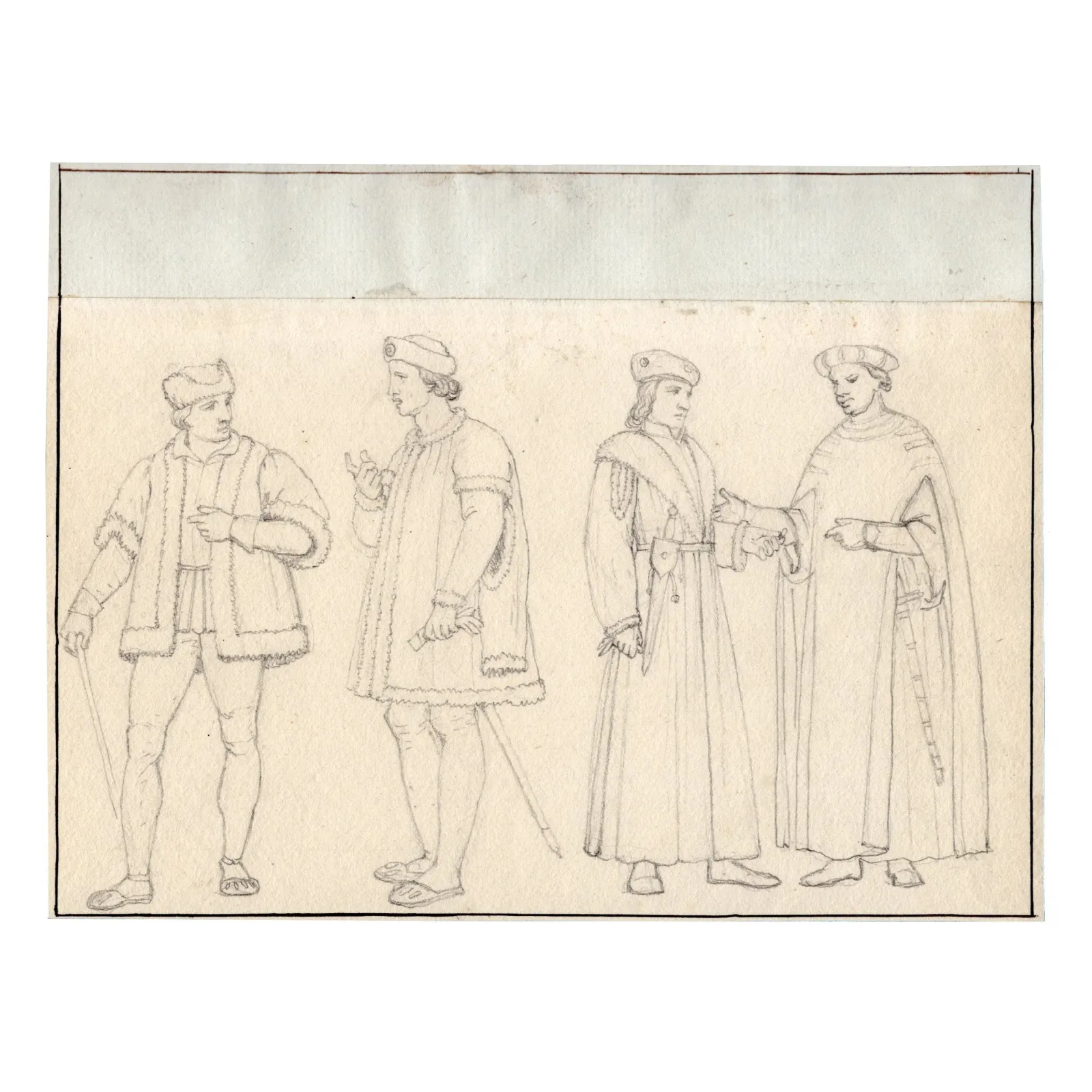 C.W. Eckersberg: Studie af fire historiske figurer, 1839