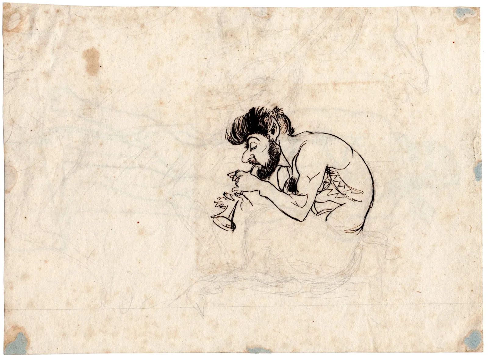J.A. Jerichau: Ung bueskytte / Satyr