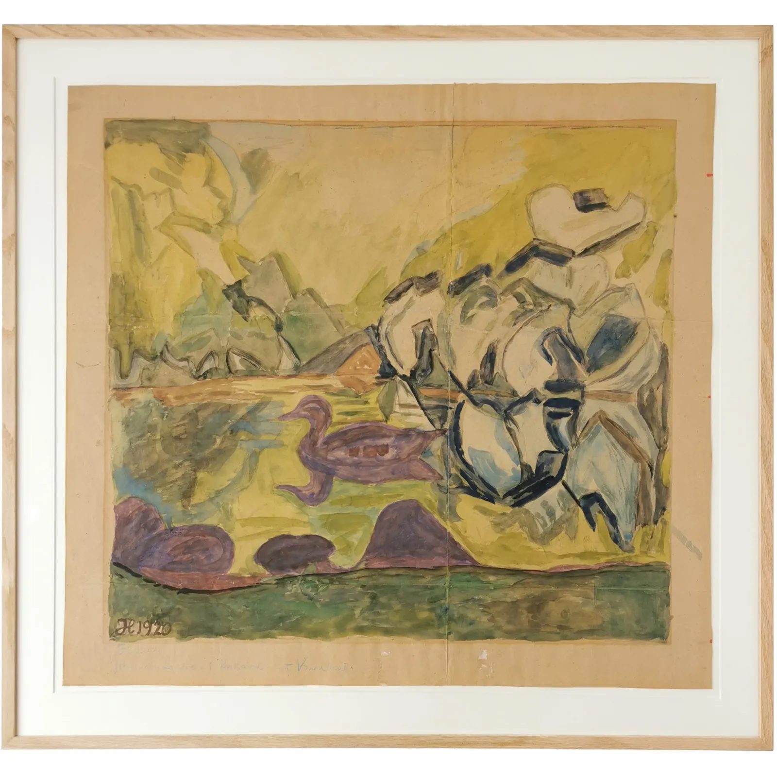 Johannes Larsen: Krikand i et vandhul, 1920