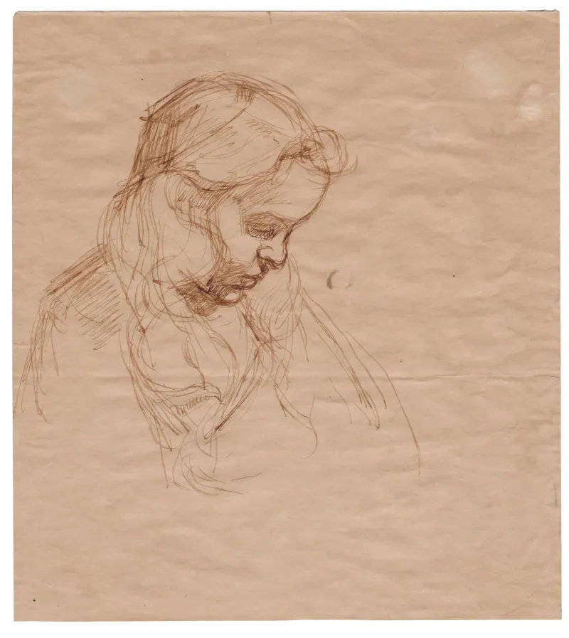 Fritz Syberg: Studie af Anna Syberg