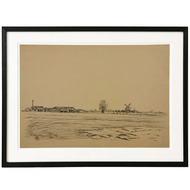 Fritz Syberg: Landskab ved Zaandam, 1908