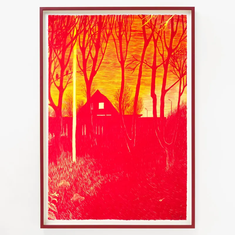 Morten Schelde: House at Dawn, 2022 (inkl. indramning)